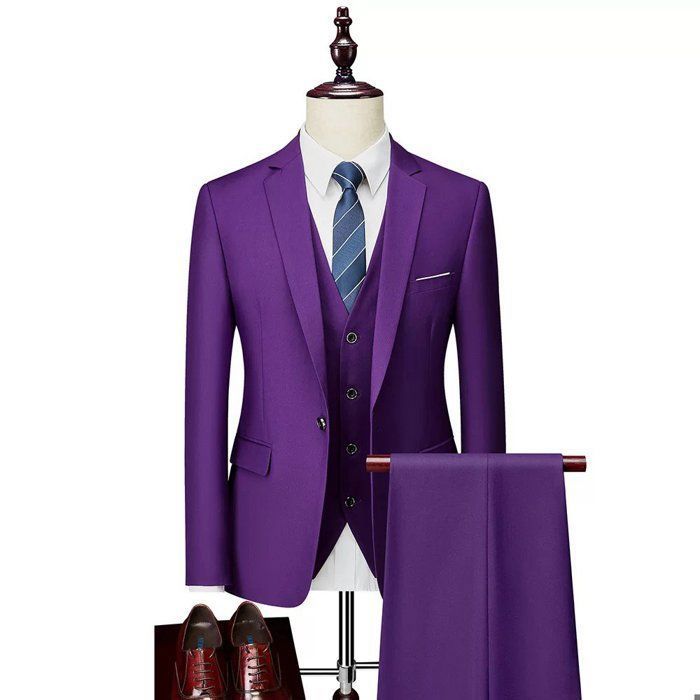 Costume Homme uni de Marque Luxe VeTements Masculin XHG47 Violet Violet Cdiscount Pret a Porter