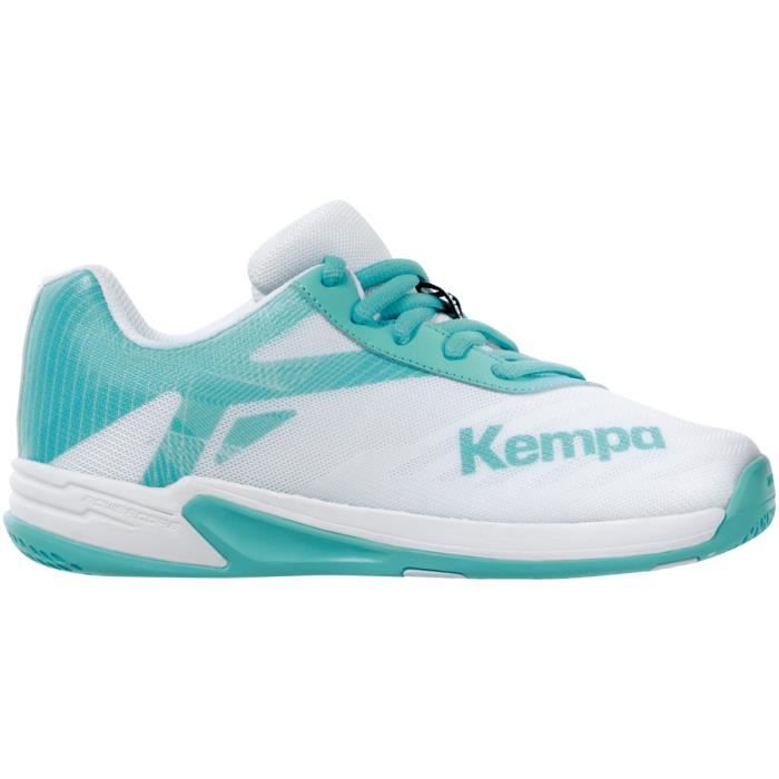 chaussures de handball enfant kempa wing 2.0  - blanc/aqua - 35