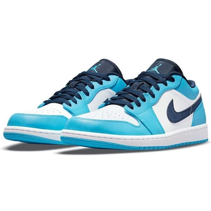 Basket Air-Jordan 1 Low Chaussure de Sport AJ 1 pour 553558-144 Homme Femme  Bleu - Cdiscount Chaussures