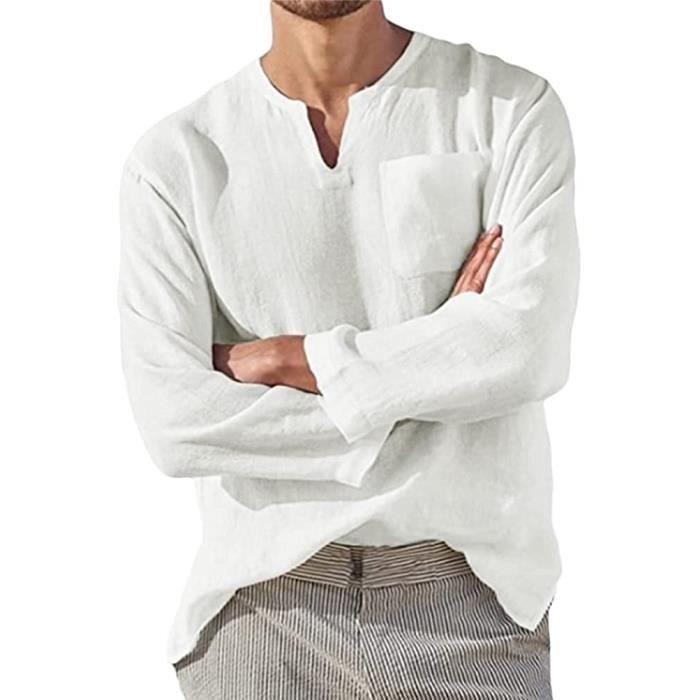 Chemise blanche casual homme best sale