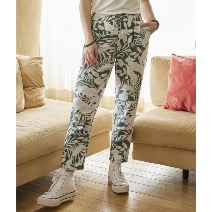 Pantalon fluide hotsell imprimé femme