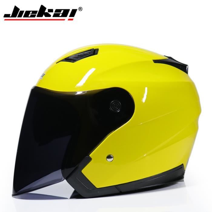 Casque Moto Ouvert Jet Rétro - Double Lentille, ABS, Léger, Pour Hommes Et Femmes