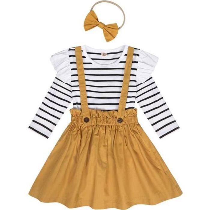 Robe En Jean Mini Club Bébé Fille Avec Gilet Manches Longues - Taille 3-6 Mois, Occasion Très Bon état