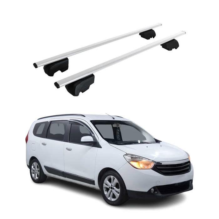 Barres De Toit Transversales Dacia Lodgy 2012-2024 - Aluminium Argenté, Aérodynamiques, Charge Robuste TÜV ABE