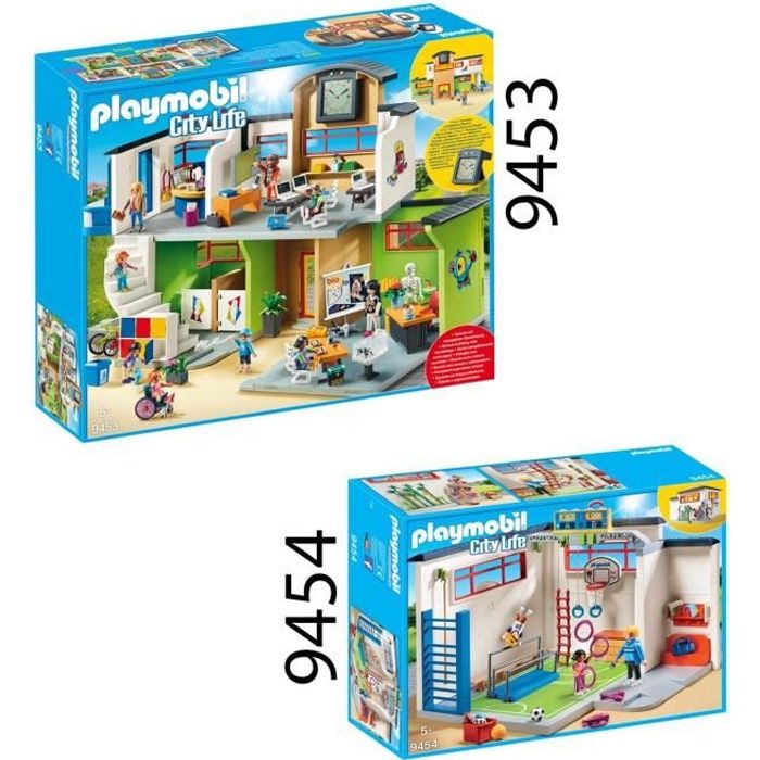 Playmobil 9453-54 City Life - Set de 2 boites sur le thème de l'école -  Cdiscount Jeux - Jouets