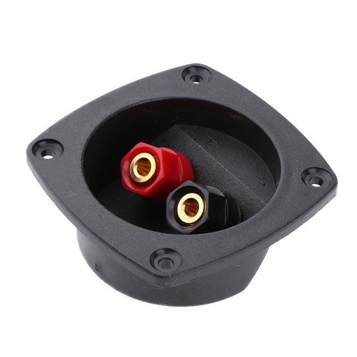 2 Bornes De Connexion Pour Haut-parleur - 3,5 Pouces, Vis De Serrage - Noir - Uxcell