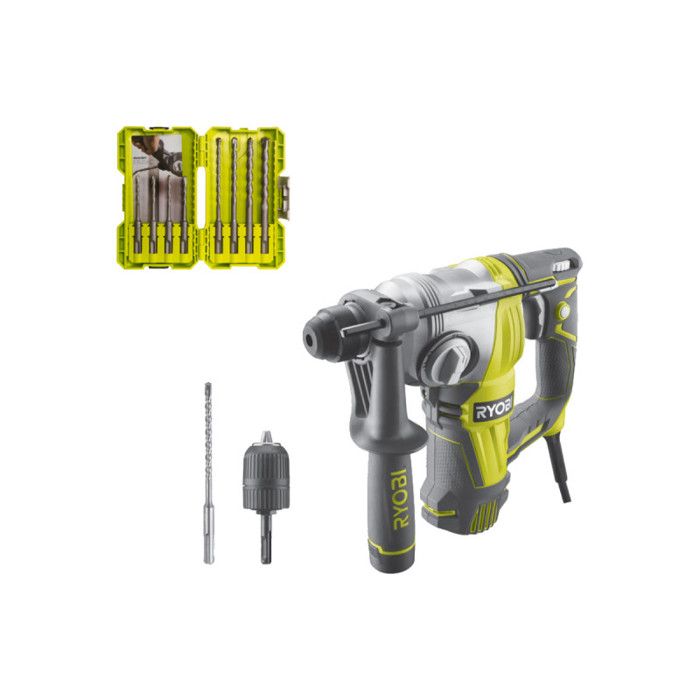 Pack RYOBI Perforateur Burineur RSDS800 KC SDSPLUS 4 modes Coffret empilage 8 forets RAK08SDS2 SDSPLUS - vue 7