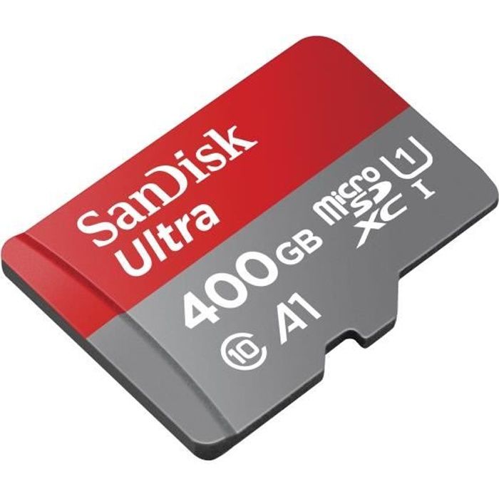 SANDISK Carte mémoire flash Ultra - Adaptateur microSDXC vers SD - 400 Go - A1 - UHS Class 1 - Class10 microSDXC UHS-I SANDISK Carte mémoire flash Ultra - Adaptateur microSDXC vers SD - 400 Go - A1 - UHS Class 1 - Class10 microSDXC UHS-I