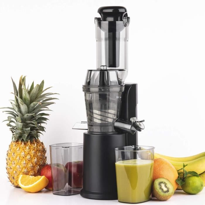 Day Plus – Extracteur de jus 1000W – Goulotte large 65mm – Double vitesse pour fruits et légumes – Extraction rapide et efficace