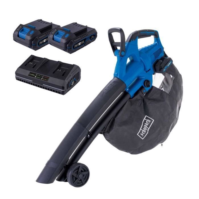 Souffleur sans fil SCHEPPACH BC BLV720 X Set S2.5 débit 210 kmh 2 batteries 20V IXES + chargeur 2.4h - vue 2