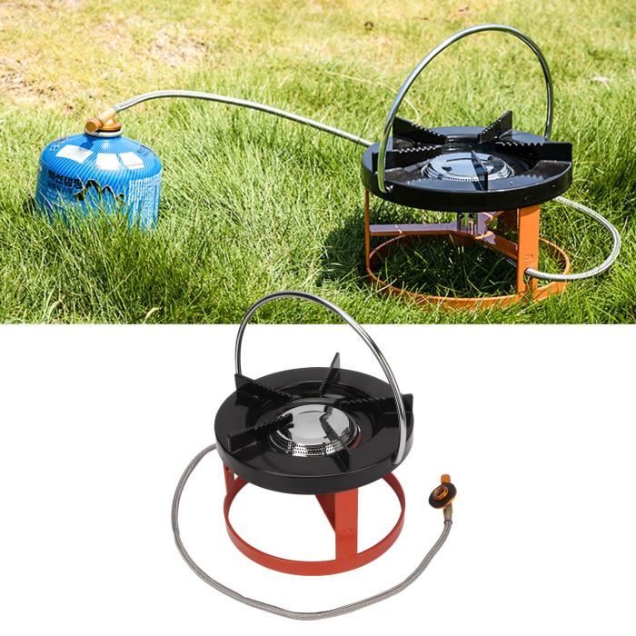 Réchaud De Camping Tabouret 8kW – Gaz – Avec Tuyau 1,5m Et Détendeur 50 Mbar