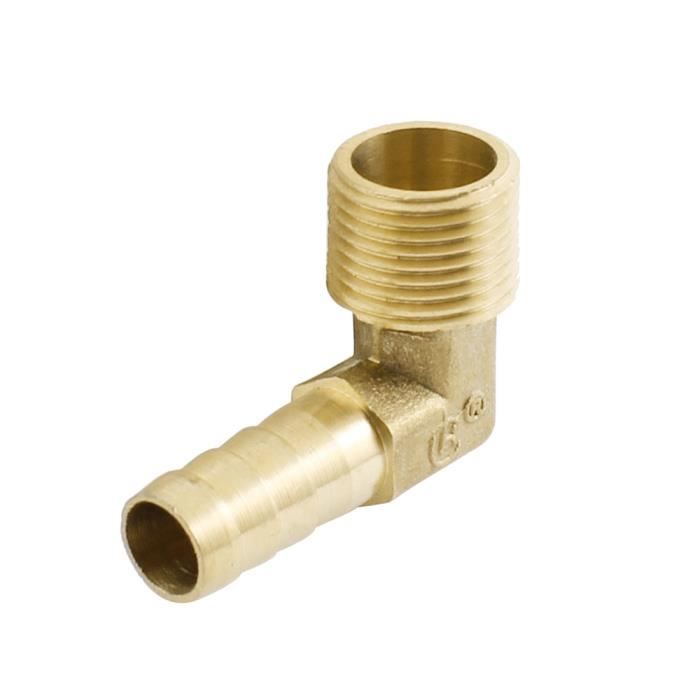 Raccord En T Laiton 1/4 BSP Mâle – Pour Air, Eau, Huile, 3 Voies, Filetage égal, 2 Pièces (sourcing Map) - 2