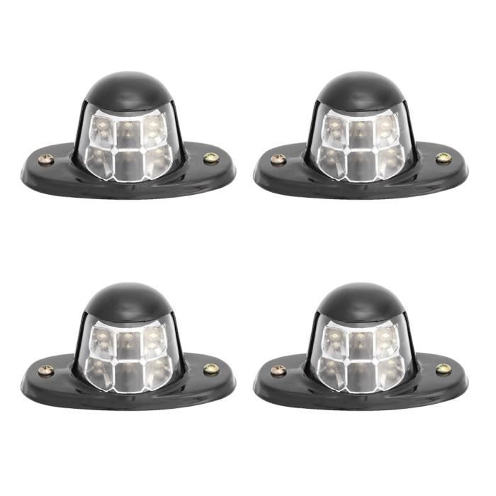 CHE 4Pcs 12V blanc 6 LED lampe de câblage lumière de plaque d