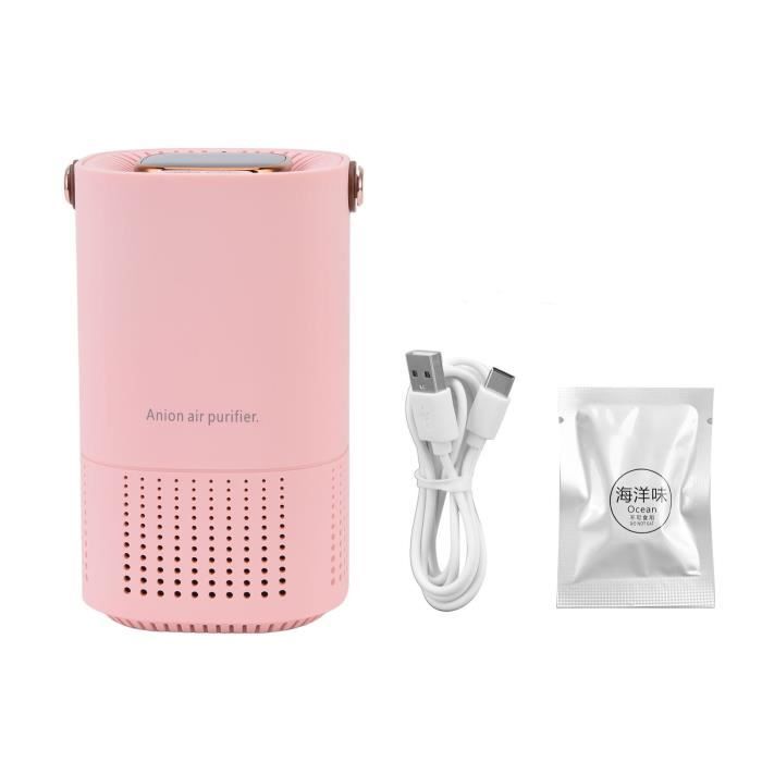 Purificateur D'Air Portable Collier Ioniseur - Mini Purificateur Rechargeable Élimine Pollen Fumée Poussière