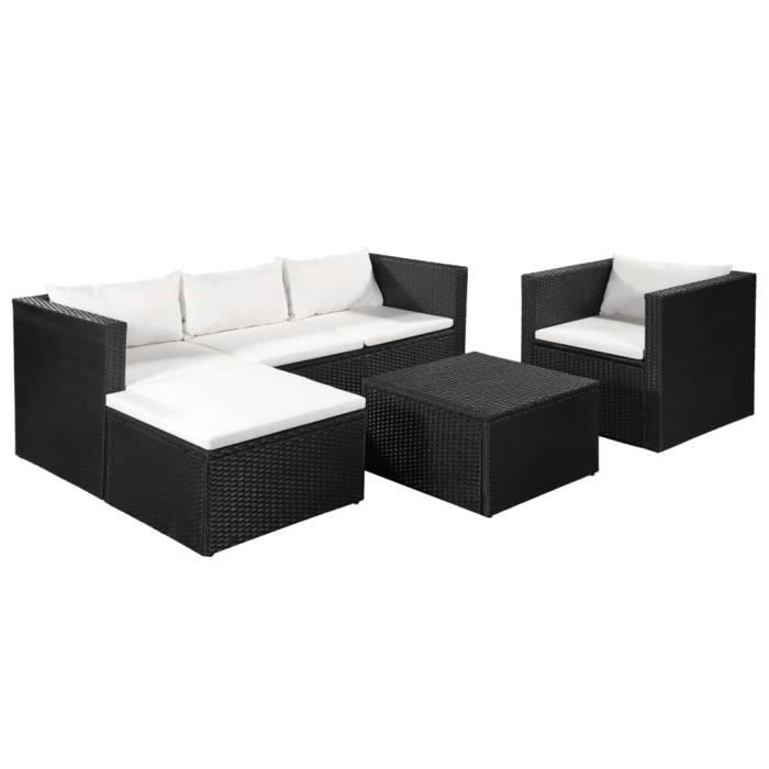 Ensemble De Canape De Jardin 13 Pcs Salon De Jardin Resine Tressee
