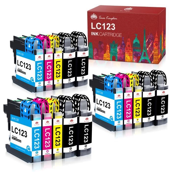Brother LC123VALBP - Value Pack de 4 cartouches de marque Brother LC123