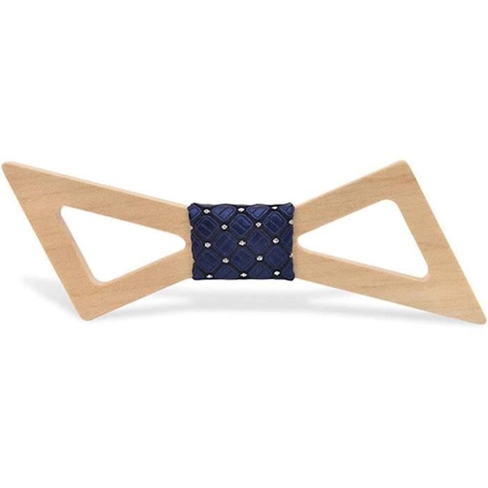Nœud Papillon En Bois Pour Homme Motif Feuilles Creuses - Accessoire Mariage, Smoking, Costume