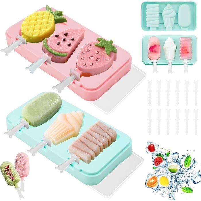 Moules à Glaces,Moule Esquimaux,6 Cavités DIY Moules Pour Glaces,Lot De Moules à Sucettes