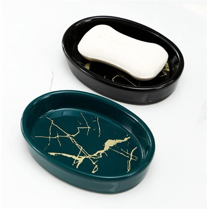 Porte-savon Céramique Blanc, Design Moderne, Pour Salle De Bain, 11,8x10 Cm
