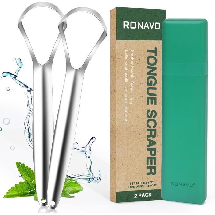 Wonder Care Lot de gratte-langue en cuivre pour couples