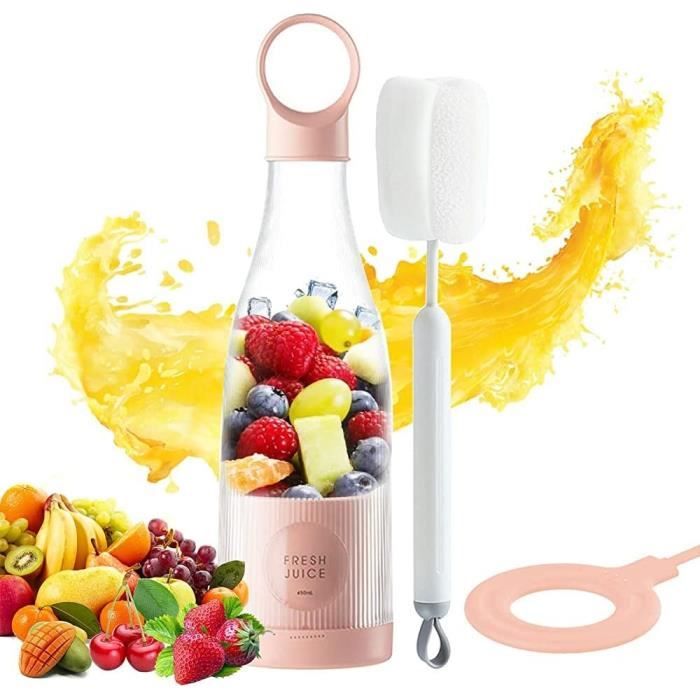 Mélangeur Portable, 450 Ml Mini Mixeur Smoothie Fresh Juice Blender