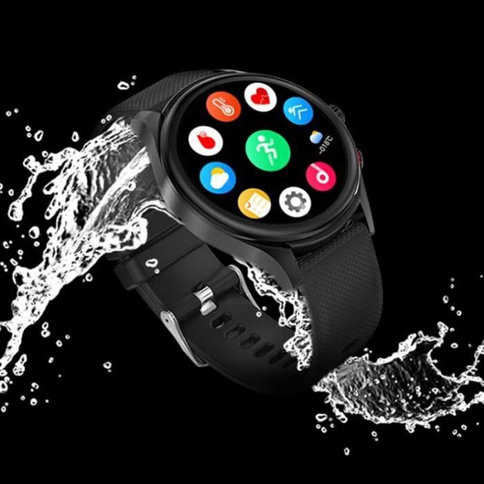 LIGE Montre Connectée Homme GPS Avec Lampe De Poche LED 1.43″AMOLED 600 MAh Batterie,fréquence Cardiaque/podomètre/Moniteur De Sommeil/Boussole Smartwatch Homme Pour IOS Android,170 Modes Sport