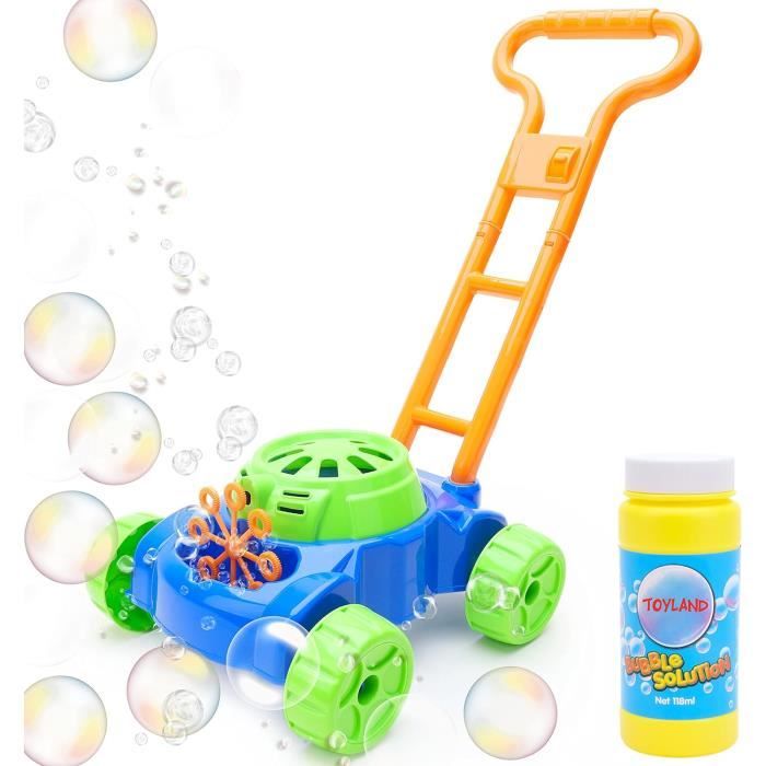 Fiotha Machine à Bulles, Tondeuse A Bulles pour Enfant, Tondeuse Pousser à Bulles, Tondeuse
