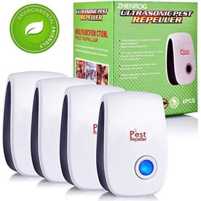 4 Paquets Répulsif Ultrason Anti Moustiqueé, Répulsif Ultrason Souris