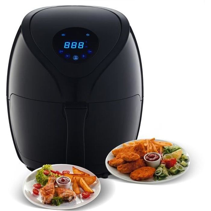 Friteuse à air chaud affichage à LED - AirFryer (sans odeur) 2.6L 1400W - Triomph ETF1801