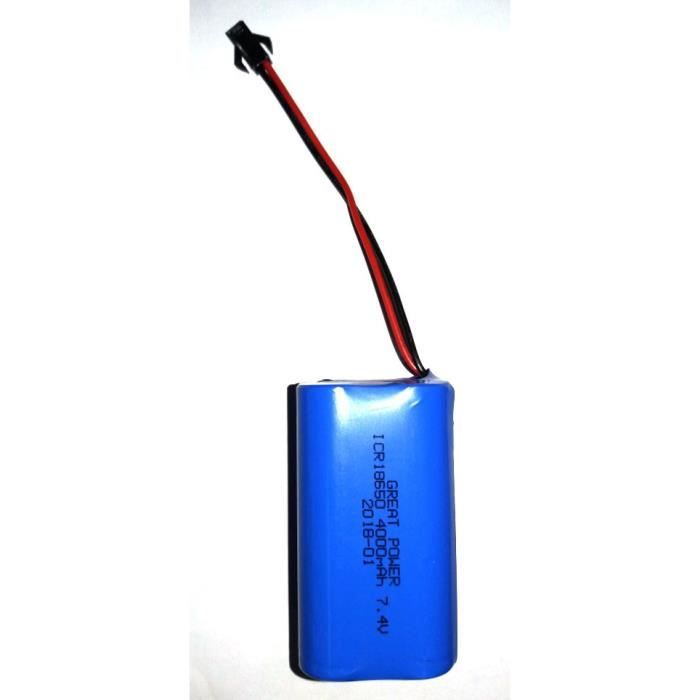 Batterie Li-Ion rechargeable 18650x2 7,4V 4400mAh