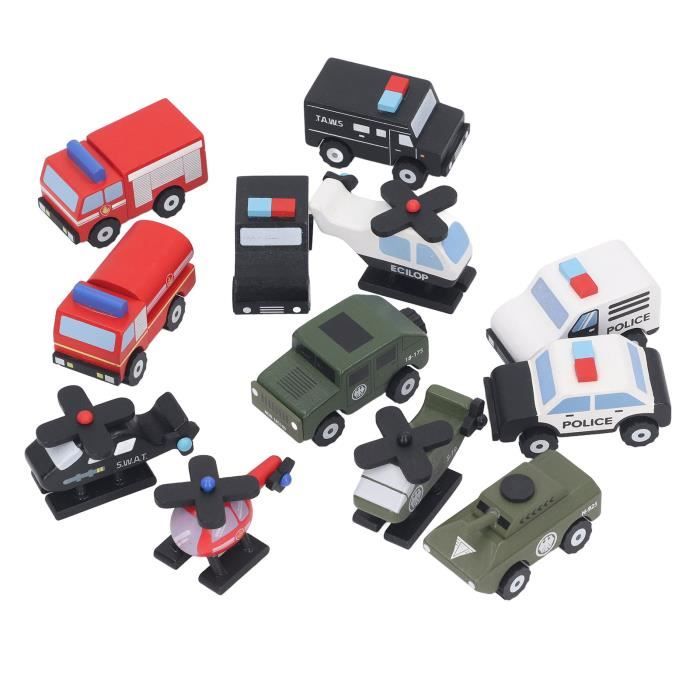 SUPVOX Set De 4 Voitures Et Hélicoptère De Police – Jouets à Assembler, Plastique Solide, éducatif, 3+ Ans