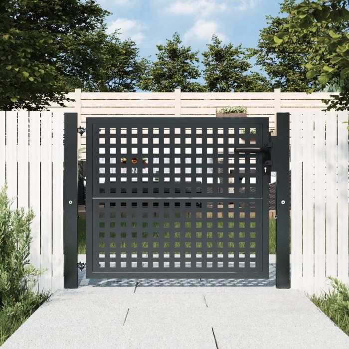 vidaXL Portail de jardin 105x125 cm acier 154559