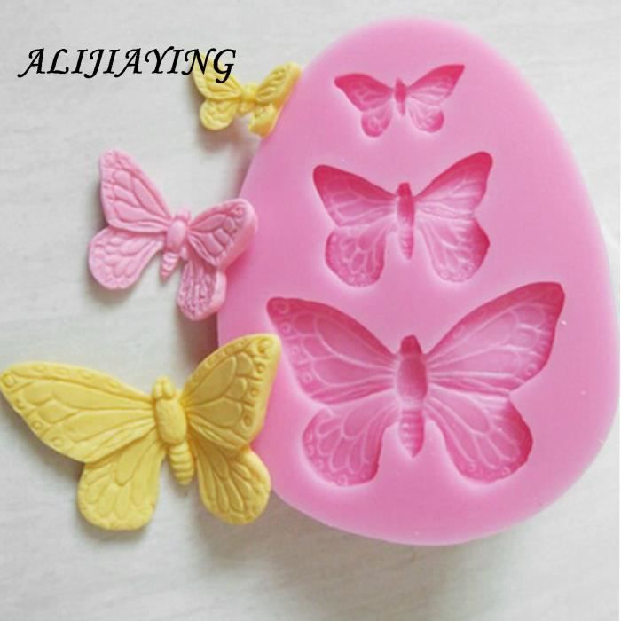 Lot De 4 Moules Silicone Papillon - Moules à Gâteau, Chocolat Et Pâte à Sucre