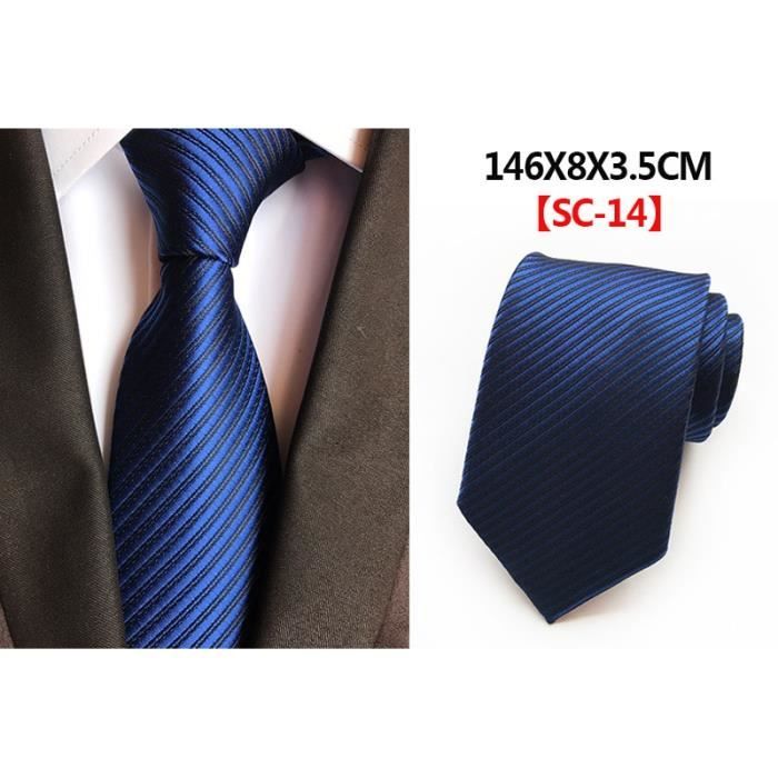 JEMYGINS Cravate En Soie Cousue Main - Élégante Pour Travail Ou Soirée - Largeur 8cm