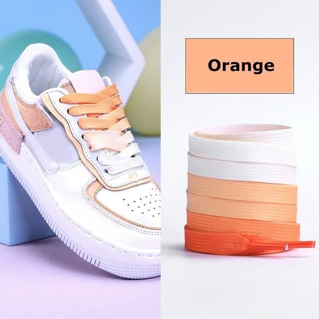 LACET DE CHAUSSURE Orange 90 CM Lacets lumineux arc en ciel pour