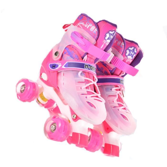 Rollers Quad YUEGMES pour Enfant - Taille réglable - Confortable