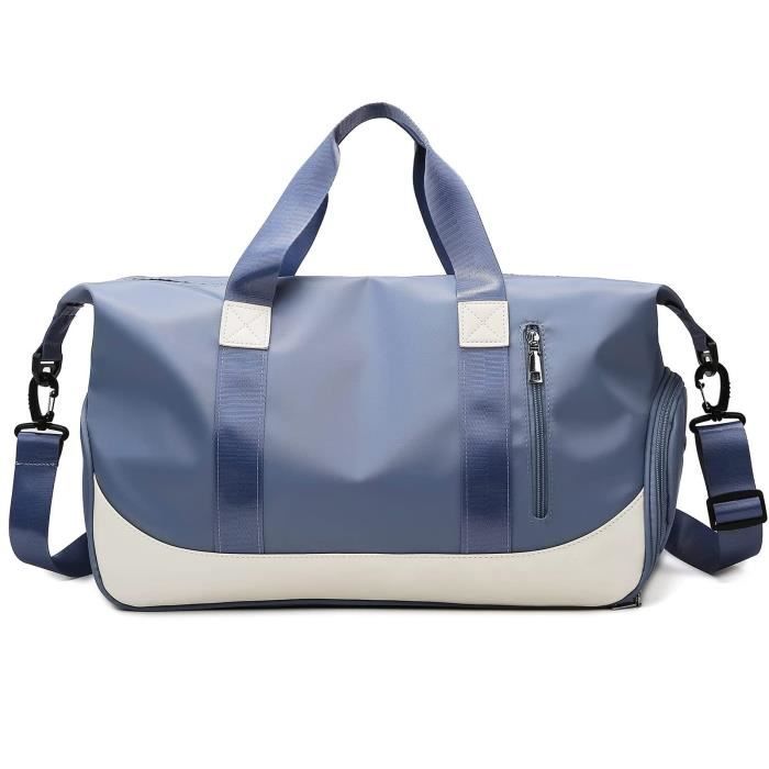 Sac de Sport Femme avec Compartiment à Chaussures,50cm,Sac Sport  Imperméables Grande Capacité Sacs pour Voyage, Weekend, Fitness Bleu -  Cdiscount Sport