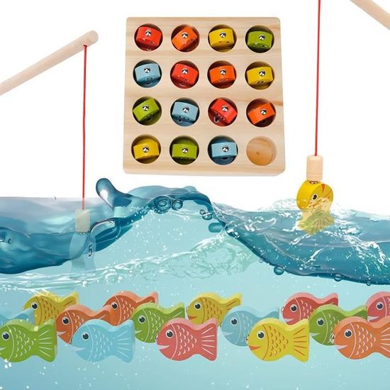 Jeu de pêche magnétique jouet Montessori dès 3 ans – Montessori Lernwelt