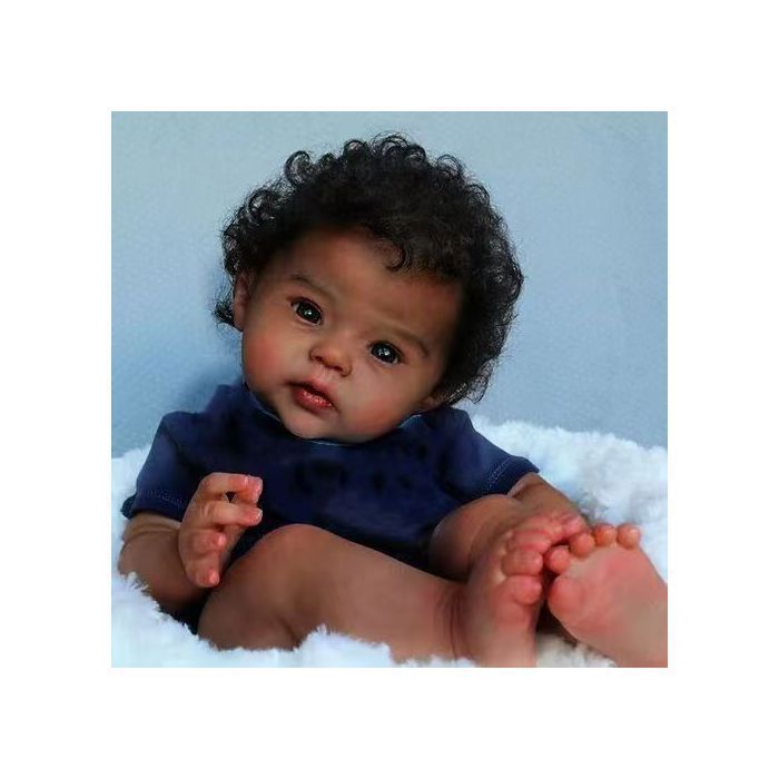 Poupée Reborn Yeux Bleus Réaliste Fille Nouveau-né Vrai Poupée Reborn Yeux Bleus Réaliste Fille Nouveau-né Vrai