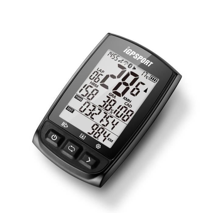 GPS Compteur v lo sans fils fonction ANT iGPSPORT iGS50E avec le moniteur de fr quence cardiaque d appui de grand cran et la co
