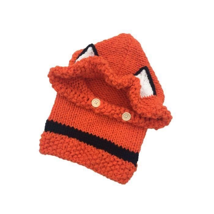 Bonnet-écharpe 2 En 1 Pour Bébé - Double Pompon, Doublure Polaire - Chaud Et Confortable Pour L'hiver - 1