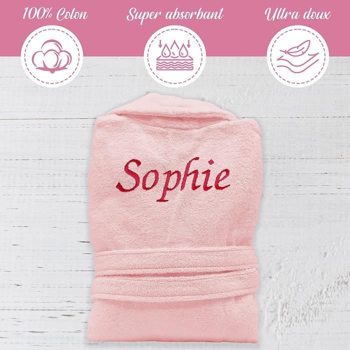 Peignoir de bain femme avec sale prenom