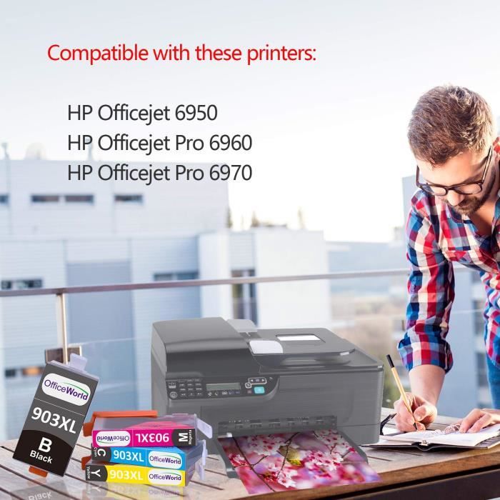 Cartouches Compatible HP 903 903XL HP OfficeJet Pro 6950 HP OfficeJet Pro  6960 HP OfficeJet Pro 6970 - Cdiscount Informatique
