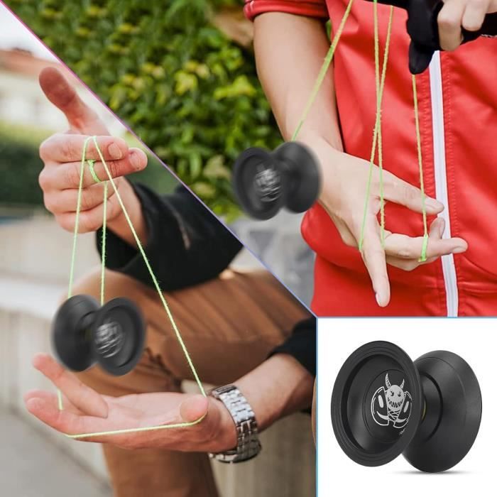 Fafeicy Boule Yoyo Yoyo Ball Aluminium Aloy Yo Yo avec cordes supplémentaires idéal pour les
