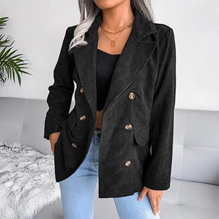 Veste Blazer pour Femme Veste de Costume en Velours C tel Veste
