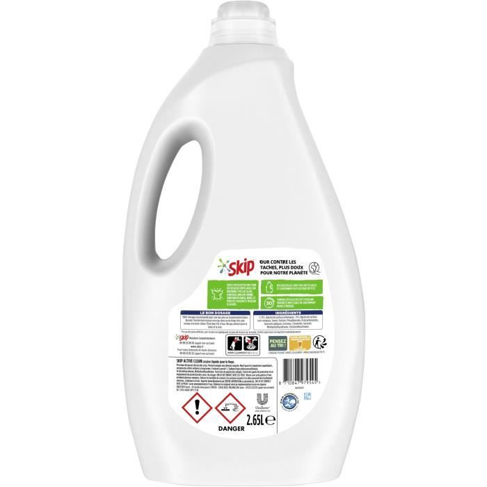 Skip Pro Active Clean - Lessive liquide 7,5L Pas Cher