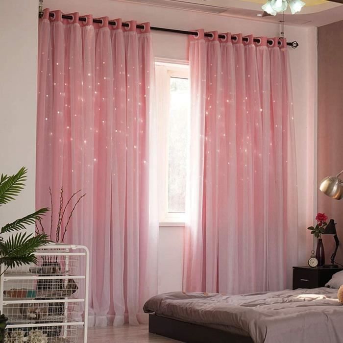 Lot De 2 Rideaux 100 % Opaques Avec Œillets - Aspect Lin - Pour Salon