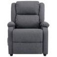 STAR®8823 Chaise de relax de luxe BEST Fauteuil inclinable électrique de massage Gris foncé Tissu ,taille:71 x 92 x 96 cm-2