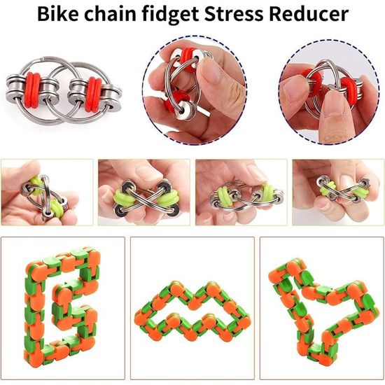 Felly 8 Fidget Toys Set – Jouets Sensoriels Anti-Stress, Ventouses, Silicone Lavable, Aide Coordination, TDAH, Enfants Et Adultes