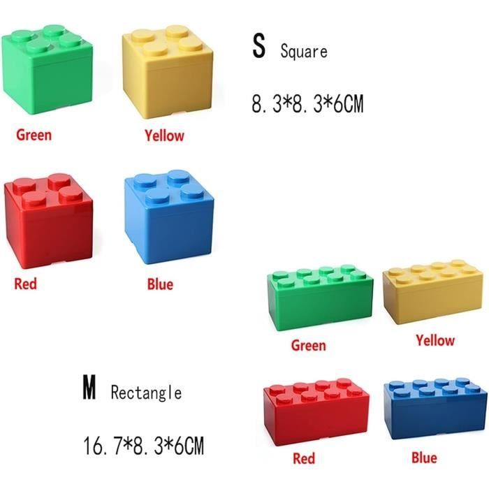 Boîte de rangement empilable pour blocs de construction, mallette